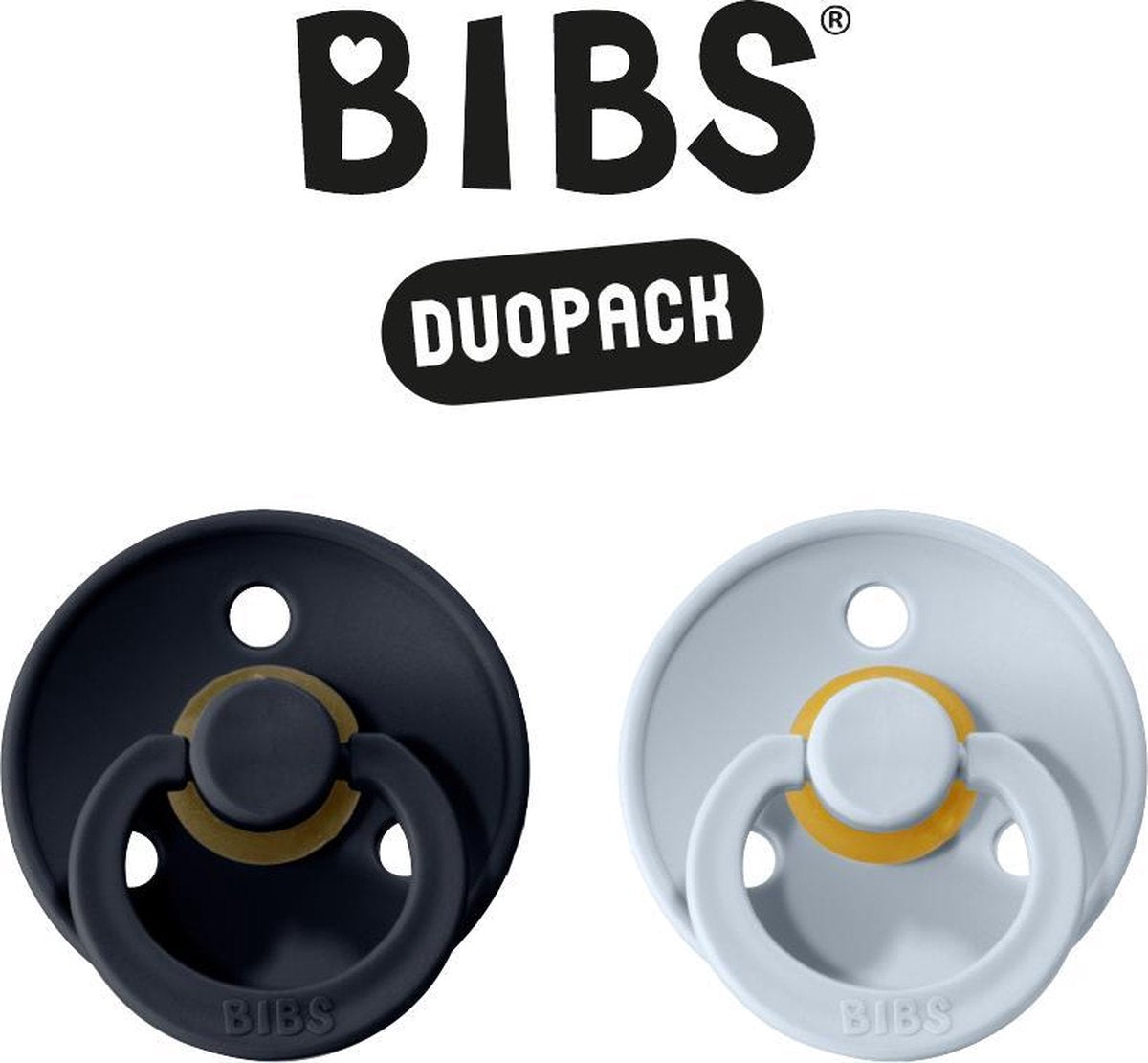 BIBS Fopspeen - Maat 2 (6-18 maanden) DUOPACK - Dark Denim & Baby Blue - BIBS tutjes - BIBS sucettes