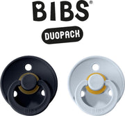 BIBS Fopspeen - Maat 2 (6-18 maanden) DUOPACK - Dark Denim & Baby Blue - BIBS tutjes - BIBS sucettes
