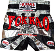Yokkao Buakaw Shorts - Product Kleur: Zilver / Zwart / Product Maat: XL