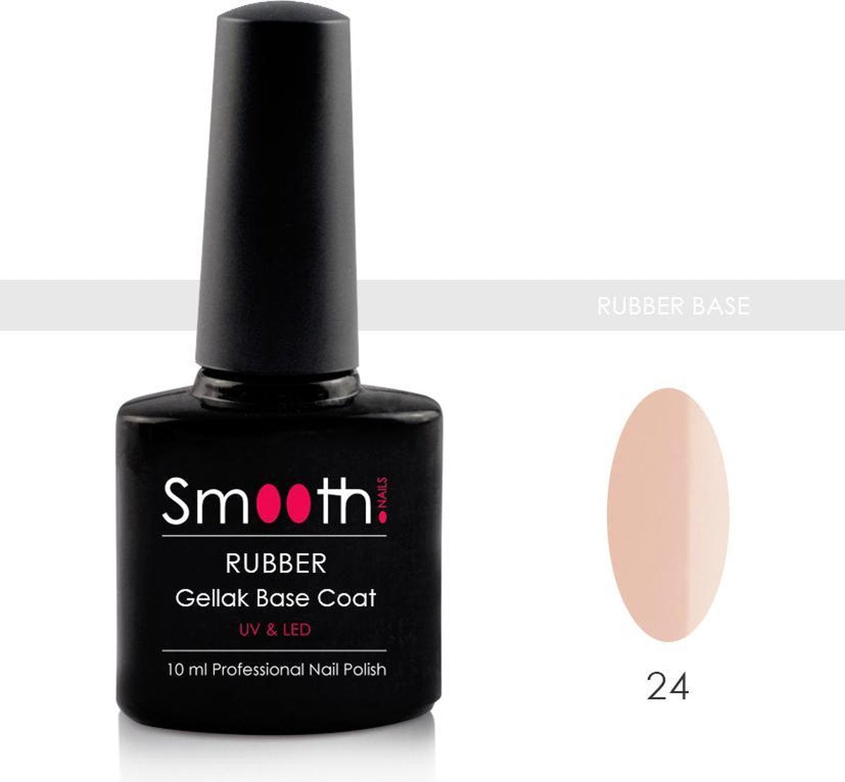 SmoothNails - Rubber Base Coat Blooming Dahlia - Gellak - Roze