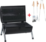 MaxxGarden Houtskool Barbecue - Grilloppervlak (LxB) 38 x 52 cm - Met Dubbel Grill Vlak - Zwart