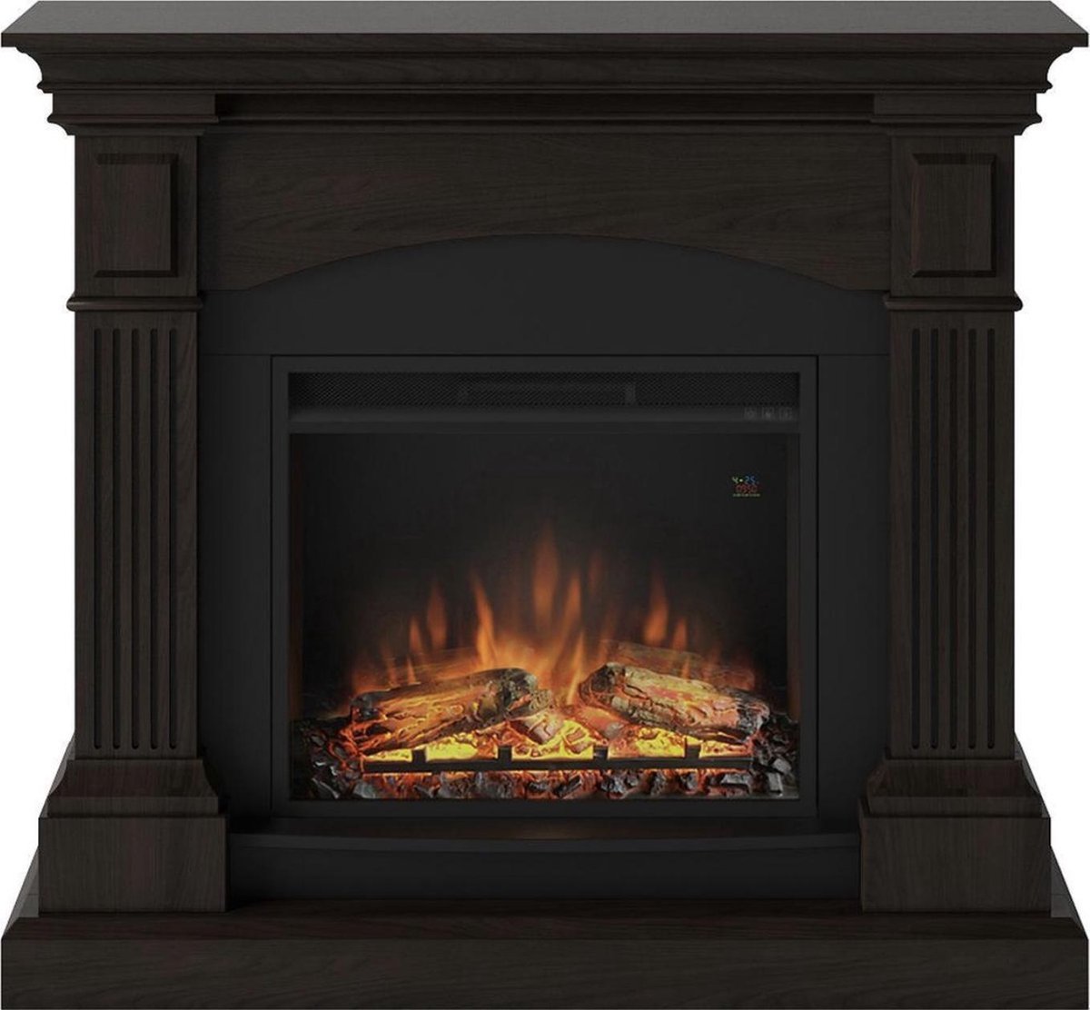 Nancy's Grillyard Sfeerhaard - Elektrische Haard - Hout - Wit/Zwart - 28 x 113