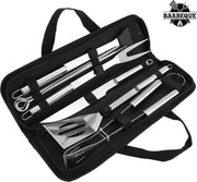 BBQ accesoires set RVS | BBQ gereedschapset | 9 delige set barbeque accesoires | BBQ gereedschap met tas | BBQ tang