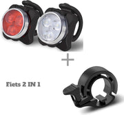 BOTC Fiets set - Fietsbel + Fietsverlichting – Zwart
