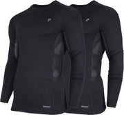 2-Pack Donnay compressie shirt Lange mouw - Baselayer - Heren - Maat M - Zwart