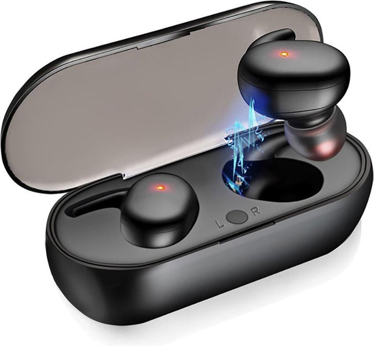 Draadloos oordopjes 2021 - Noise cancelling - Draadloos in Ear - Smart touch - Waterproof - Geschikt voor Android & Apple - Zwart