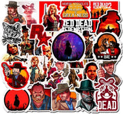 ProductGoods - 50 Stuks Red Dead Redemption Stickers - Muur Decoratie - Koffer Decoratie - Laptop Decoratie - Koelkast Decoratie - Stickervellen - Red Dead Redemption