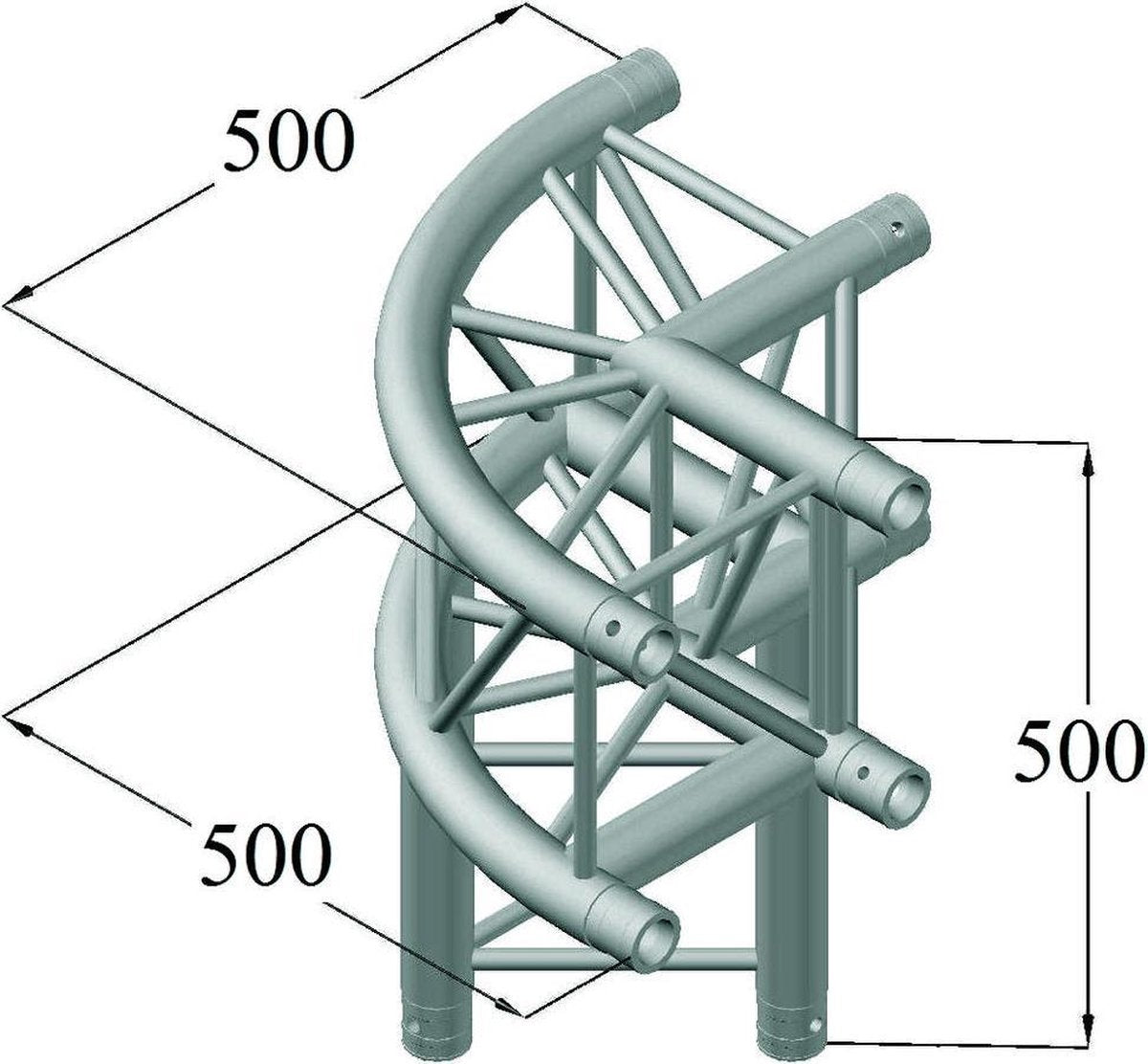ALUTRUSS QUADLOCK 6082C-30R 3-Way Corner 90°