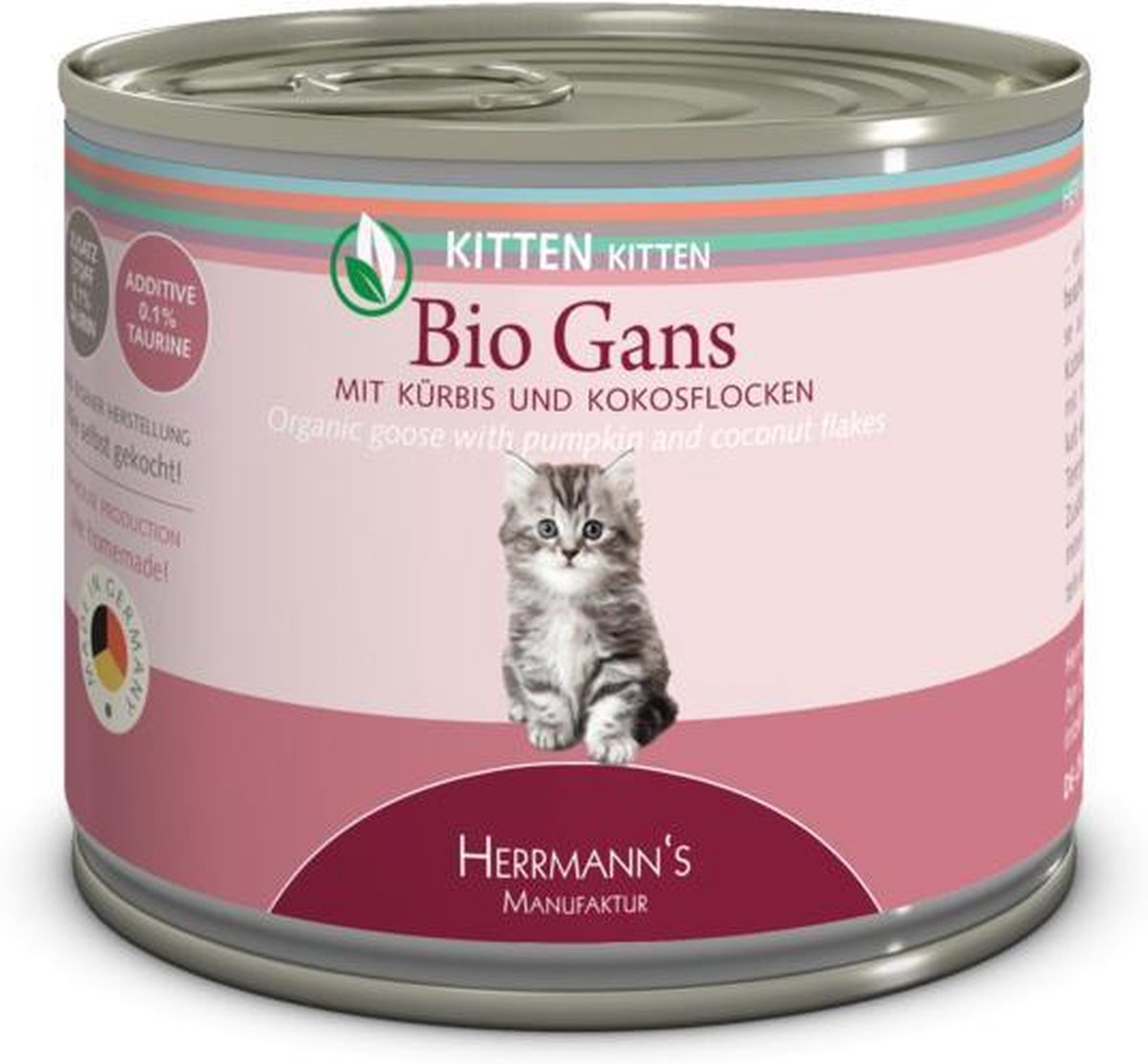 20x Herrmann's Bio Selection Kitten Goose With Courgette 200 gr.