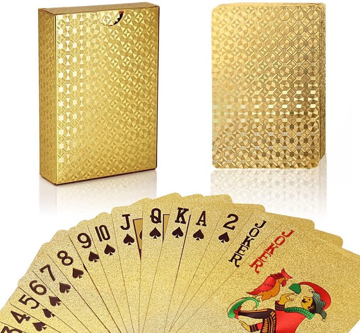 Premium speelkaarten | Pokerkaarten | Joyoldelf | Met 24 K goudfolie Poker | Luxueus uiterlijk | Hoge kwaliteit voor uw pokerspellen of kaartpellen