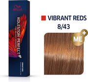 Wella Haarverf Koleston Perfect Me+ Permanent Creme Colour 8/43 Light Blonde Red Gold