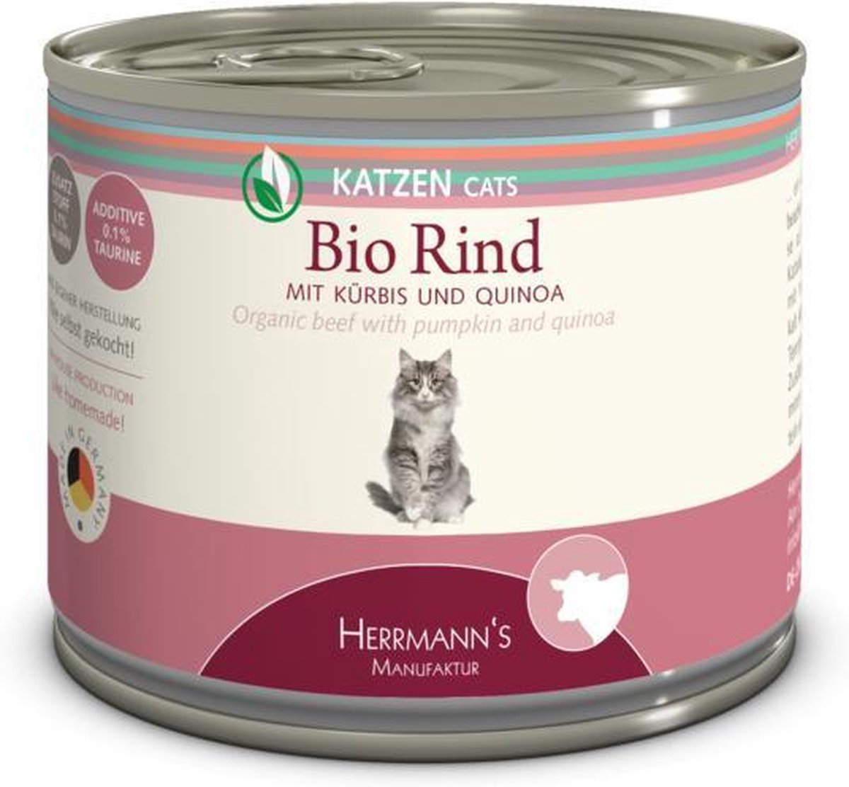 20x Herrmann's Bio Selection Kattenvoeding Beef With Pumpkin 200 gr.