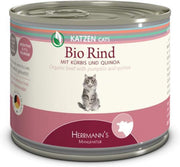 20x Herrmann's Bio Selection Kattenvoeding Beef With Pumpkin 200 gr.