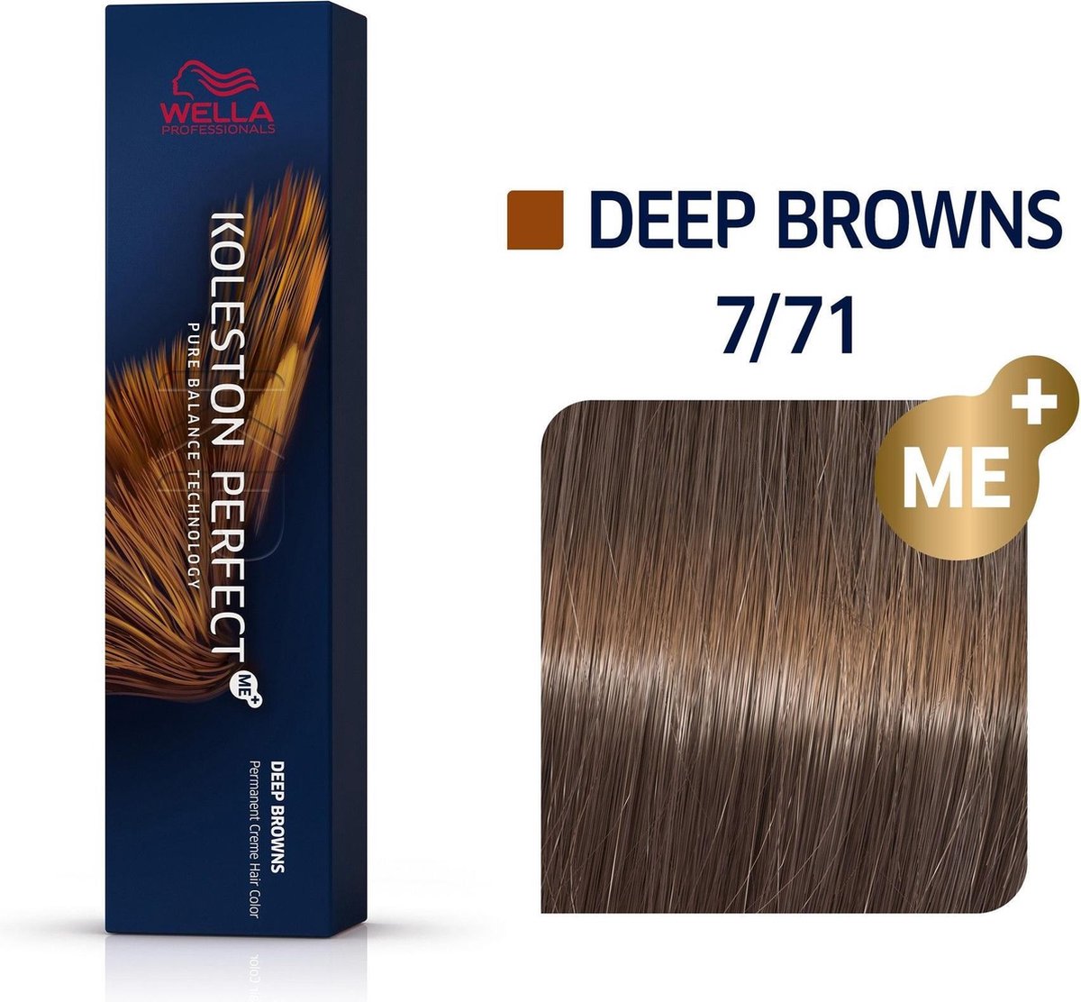 Wella Haarverf Koleston Perfect Me+ Permanent Creme Colour 7/71 Medium Blonde Brown Ash