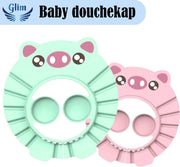 Glim® Douche kap baby – Groen - Shower cap baby’s en peuters – Bad kapje kind 1 tot 3 jaar – Haar wassen – Kerstcadeau kinderen - douchen