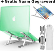 Verstelbare Ergonomische Laptop/Notebook Standaard- Met Uw Naam Gegraveerd! - Lichtgewicht laptop Apple Macbook Pro/Air