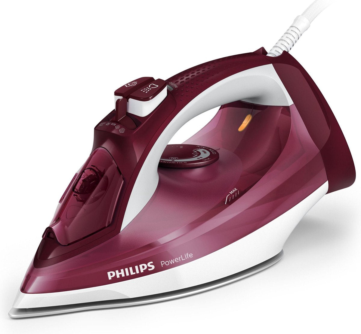 Philips PowerLife GC2997/40 strijkijzer Stoomstrijkijzer SteamGlide-zoolplaat Paars
