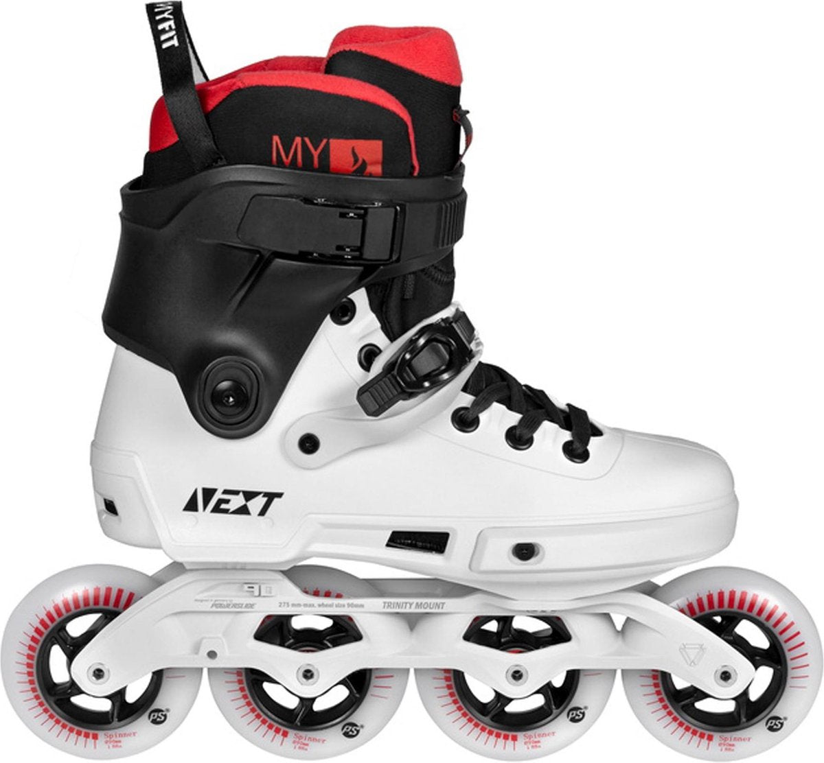 Powerslide Powerslide Next  Inlineskates - Maat 38/39 - Unisex - wit/zwart