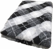 Vetbed - hondendeken Diamond Ruit- Zwart Grijs Wit - latex anti-slip 75 x 50 cm