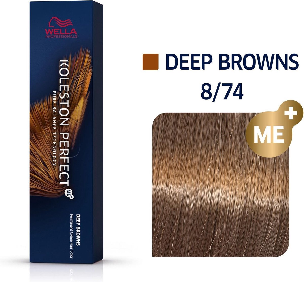 Wella Haarverf Koleston Perfect Me+ Permanent Creme Colour 8/74 Light Blonde Brown Red