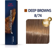 Wella Haarverf Koleston Perfect Me+ Permanent Creme Colour 8/74 Light Blonde Brown Red