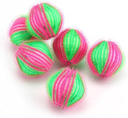 Medicca - Anti-Pluis Wasbal - Nylon - Rood/Groen - 6 Stuks