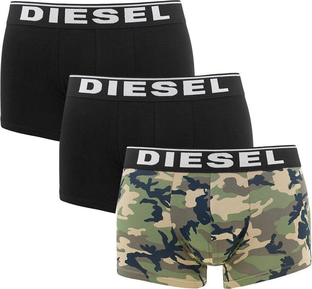 Diesel - damien 3-pack camo groen & zwart - XL