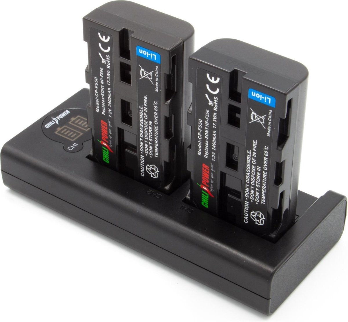 ChiliPower NP-F550 Sony USB Duo Kit - Camera accu set