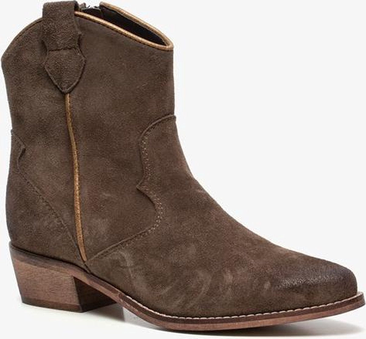 TwoDay suede dames cowboy western laarsjes - Groen - Maat 40