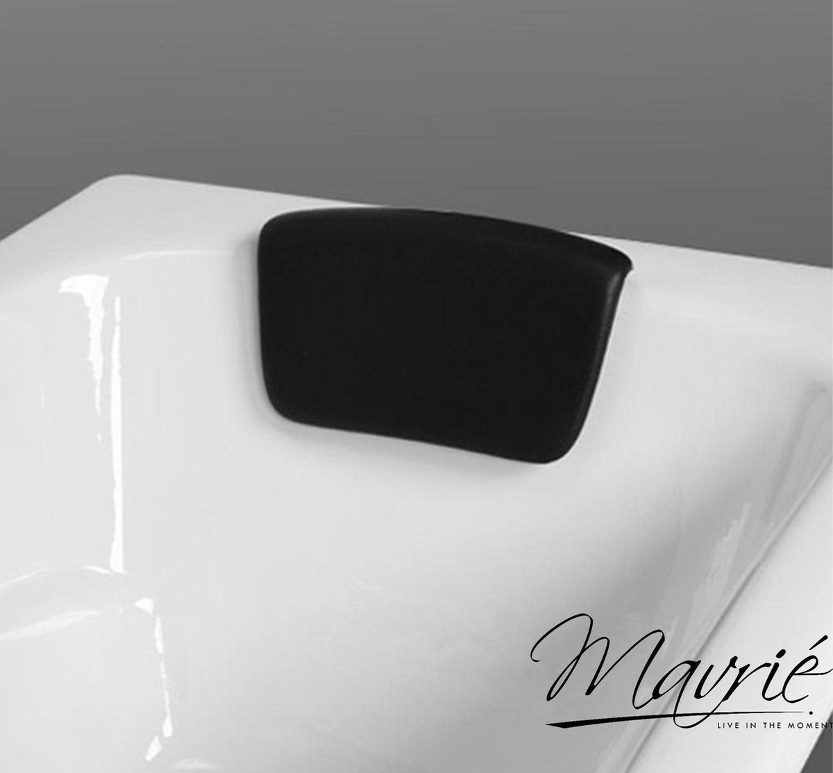 Mavrié luxe badkussen anti slip zuignappen - zwart
