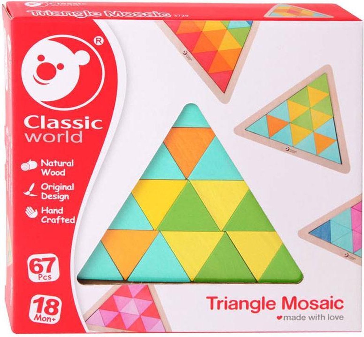 Classic World Houten Mozaïekpuzzel Driehoek