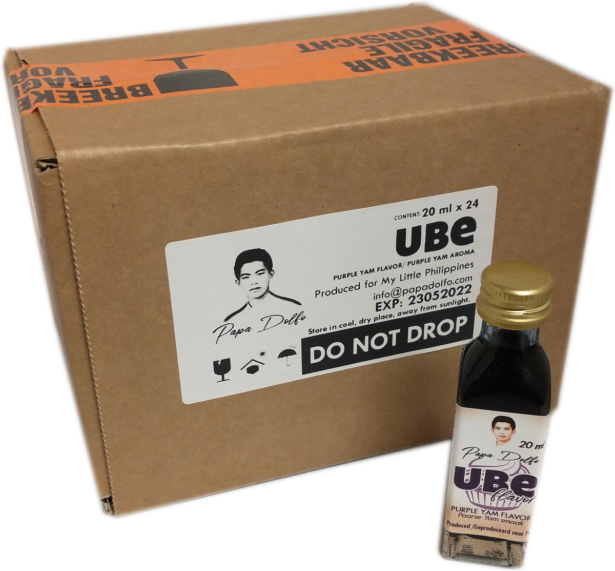 Paarse Ube Yam Aroma 24 x 20 ml - Papa Dolfo - kleurstof - Voedingsmiddel