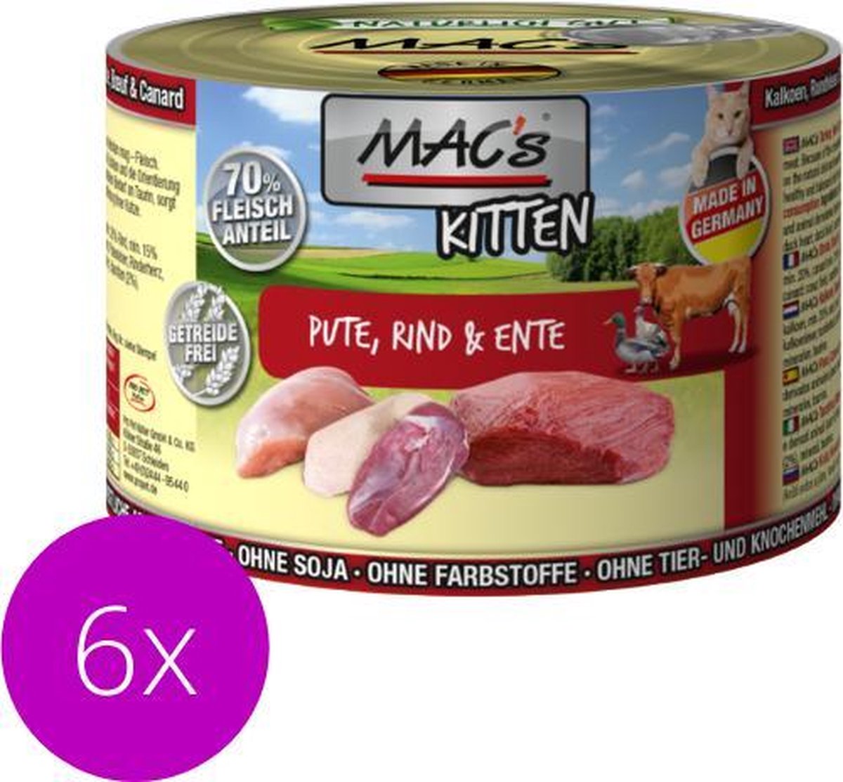 MAC's Kittenvoer Natvoer Blik 70% Kalkoen