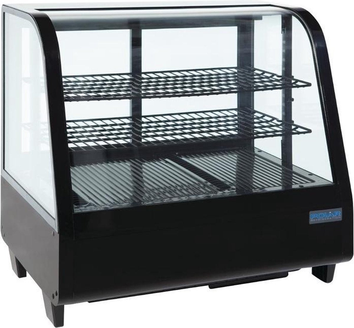 Polar Gekoelde vitrine 100ltr zwart