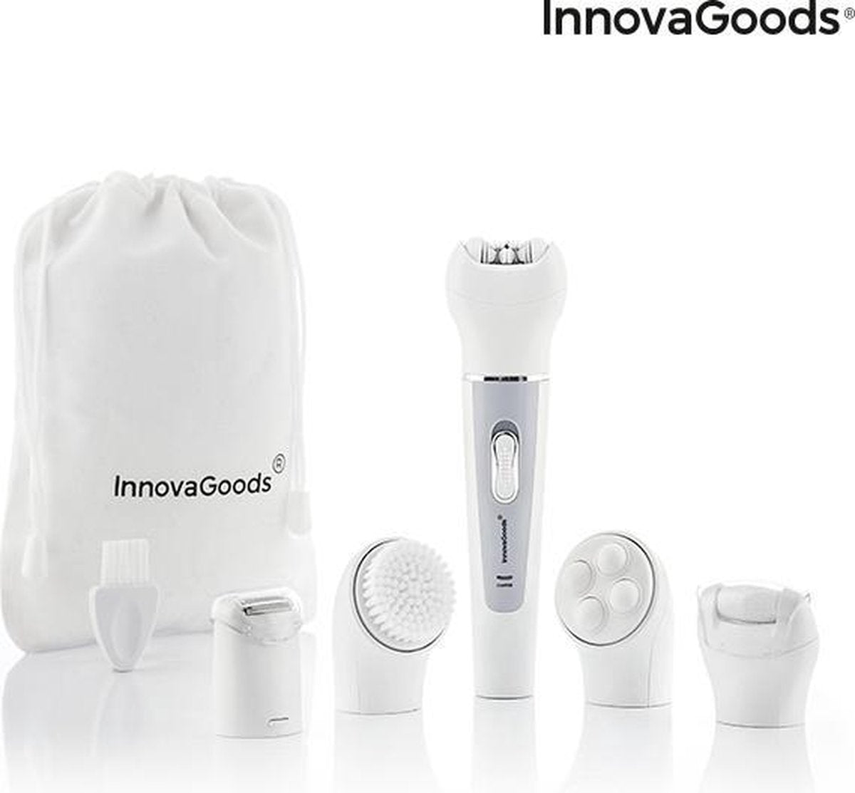 InnovaGoods 5 in 1 Verzorgings set - Verzorgingsset dames - Multifunctionele schoonheidsset - Pedicureset elektrisch - Pedicureset - Pedicure apparaat