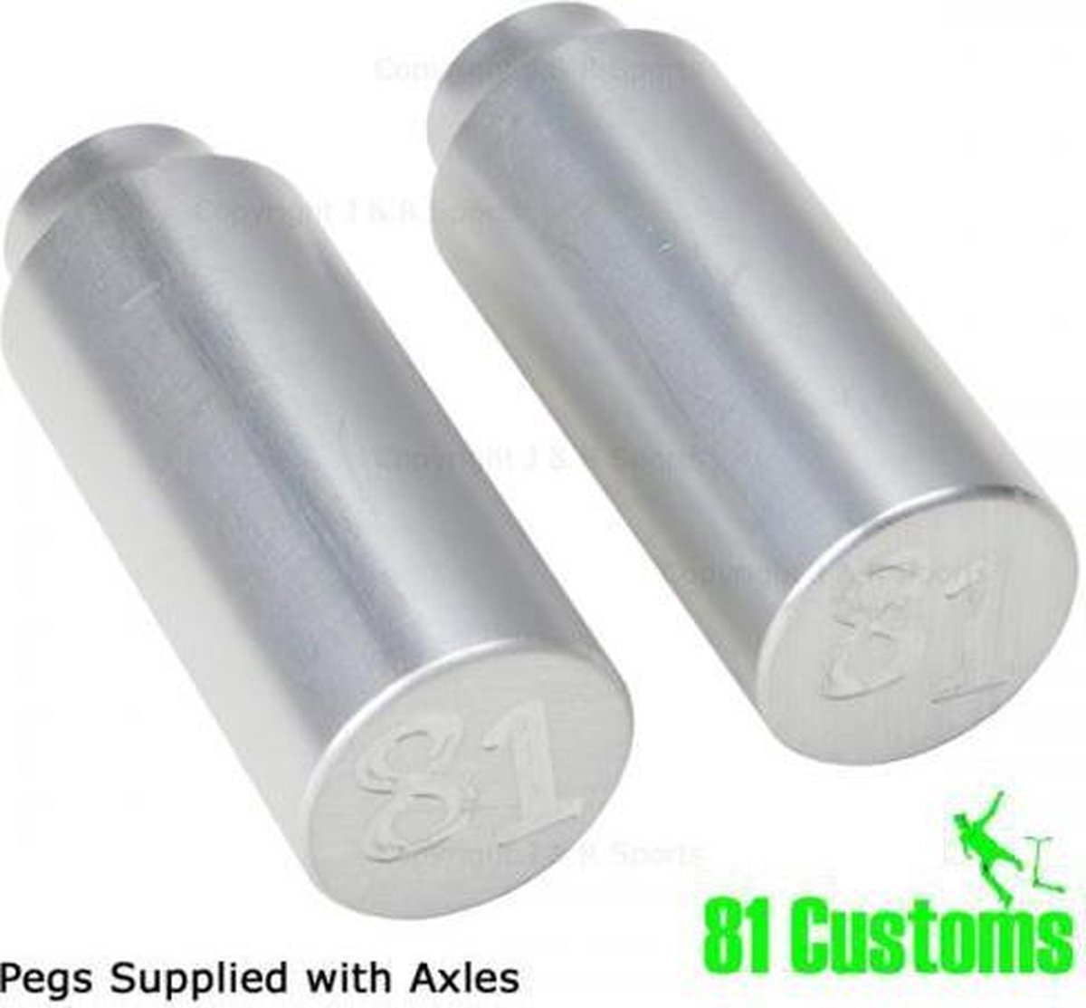 Pegs 81 Custom - Silver stunt step (2 stuks)