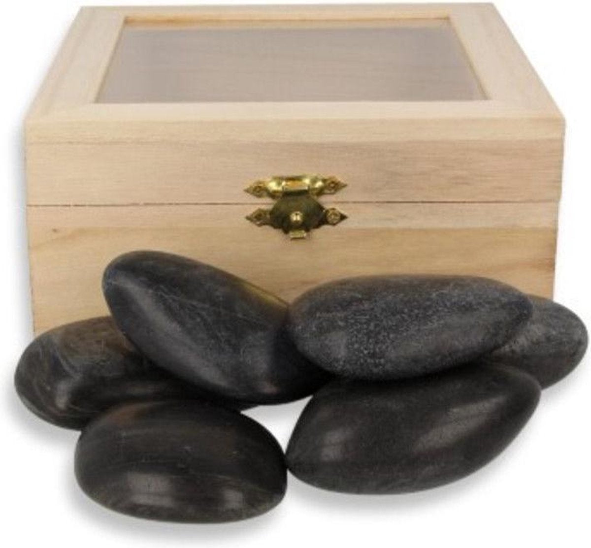 Ruben Robijn Basalt hotstone setje 5-7 cm