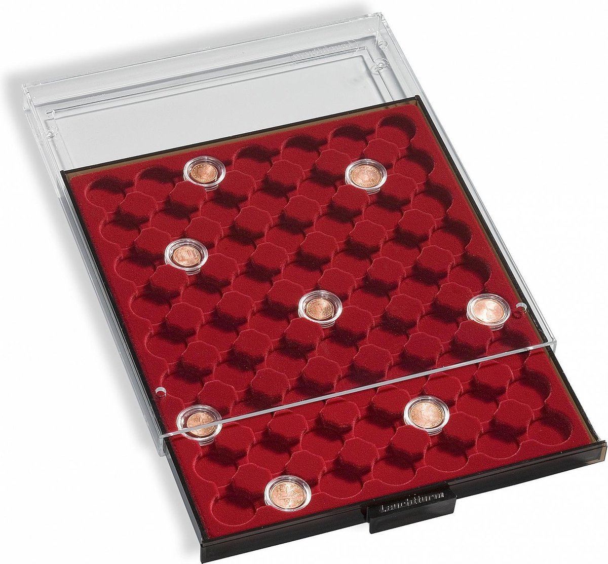 Muntenbox voor 2-euromunten in capsules