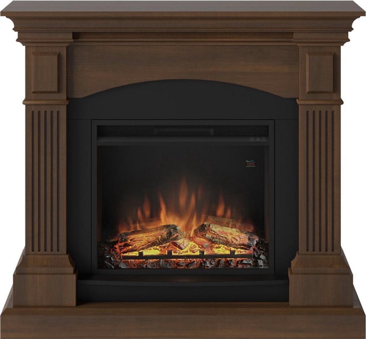 Nancy's Grillyard Sfeerhaard - Elektrische Haard - Hout - Wit/Zwart - 28 x 113