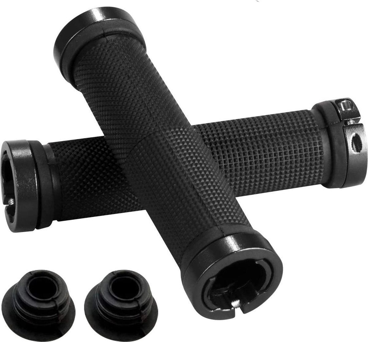 FIEZIO Fietshandvatten Soft Grip Zwart Fiets Handvatten - Universeel - MTB - Mountainbike – Anti-slip – Bikegrips – Rubber