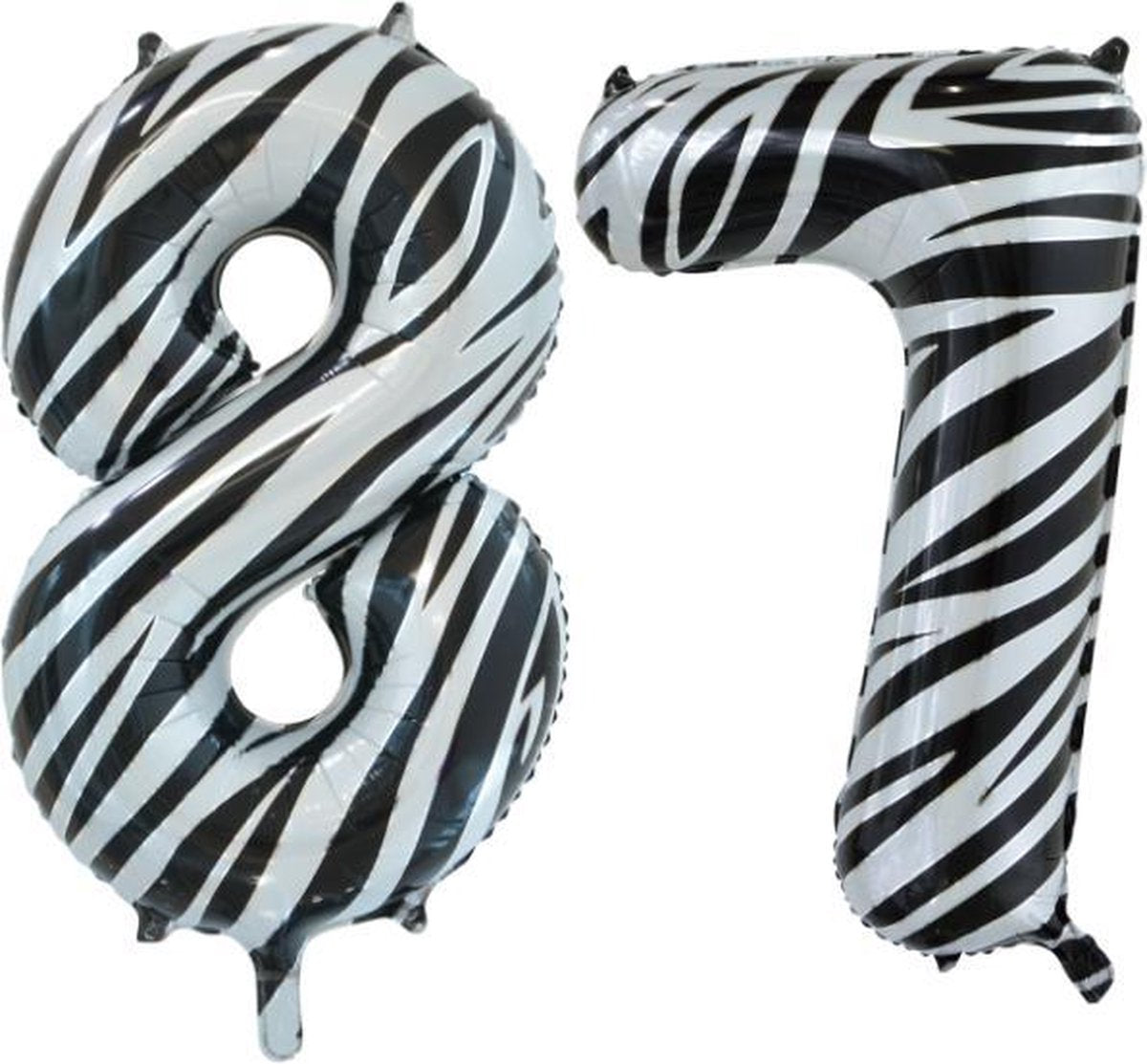 Folieballon 87 jaar zebra 86cm