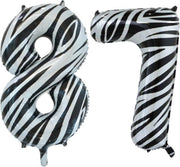 Folieballon 87 jaar zebra 86cm