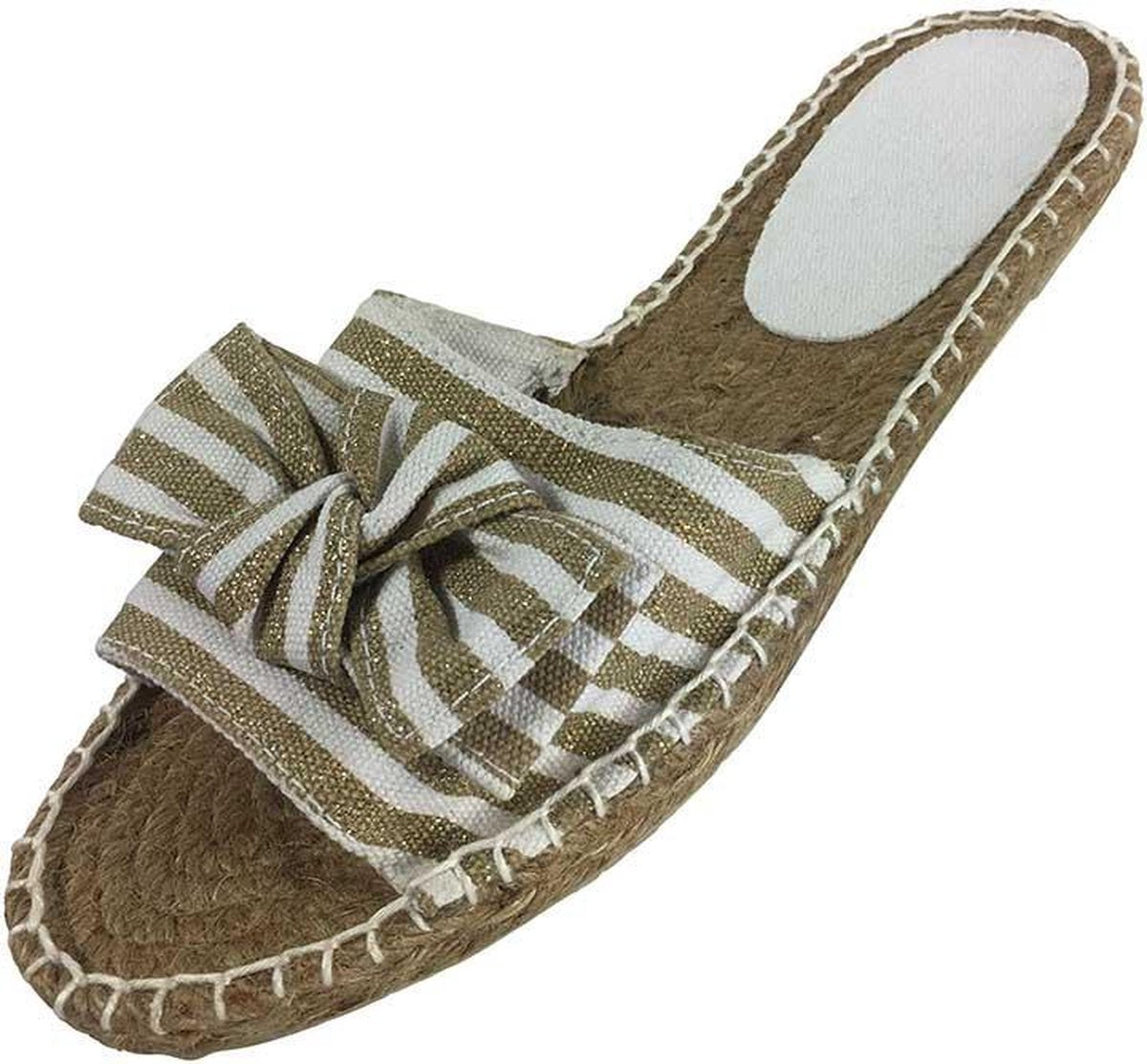 Espadrilles women bowtie gold 37