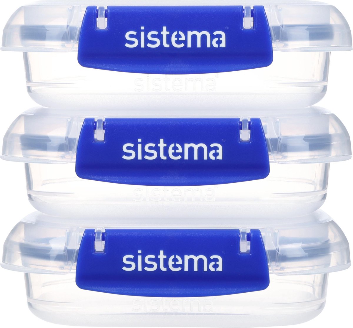 Sistema Klip It + rechthoekige vershouddoos - set van 3 - 3x180ml
