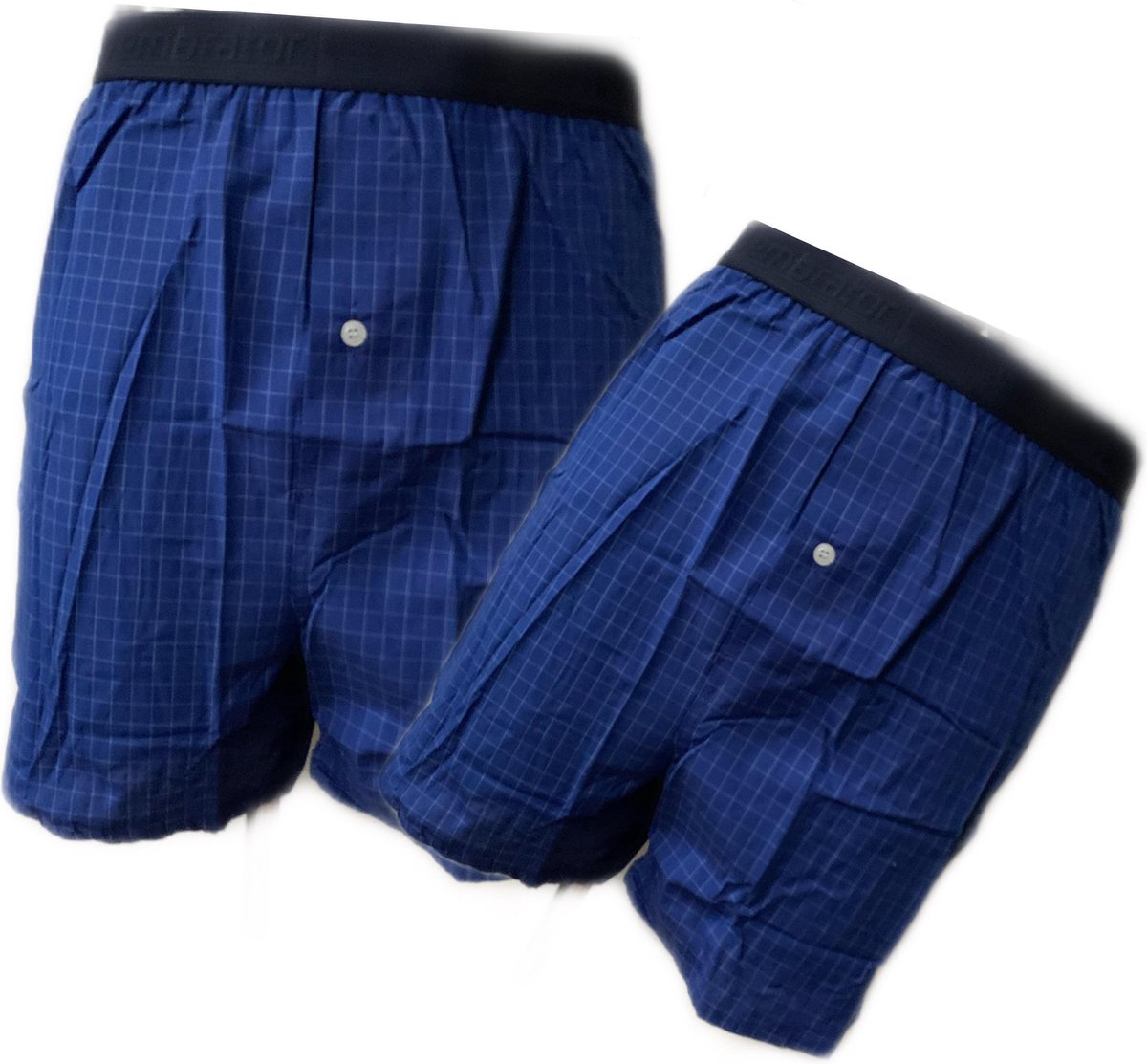 Embrator 2-stuks mannen Boxershorts geweven katoen blauw maat 3XL