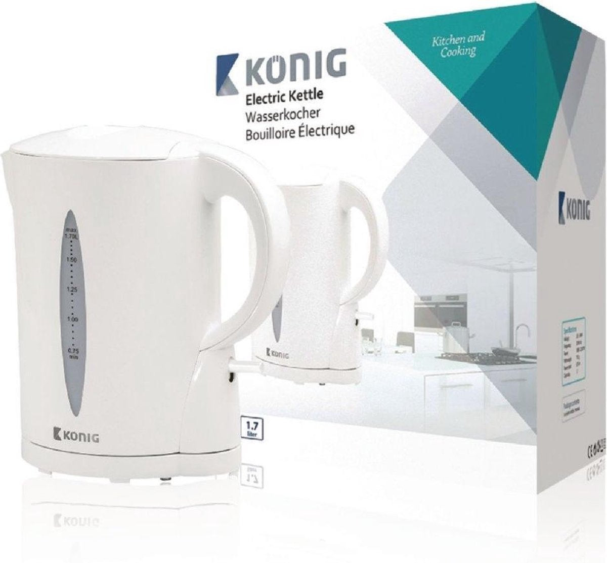 K\xf6nig KN-WK20 Elektrische waterkoker 1.7 l wit
