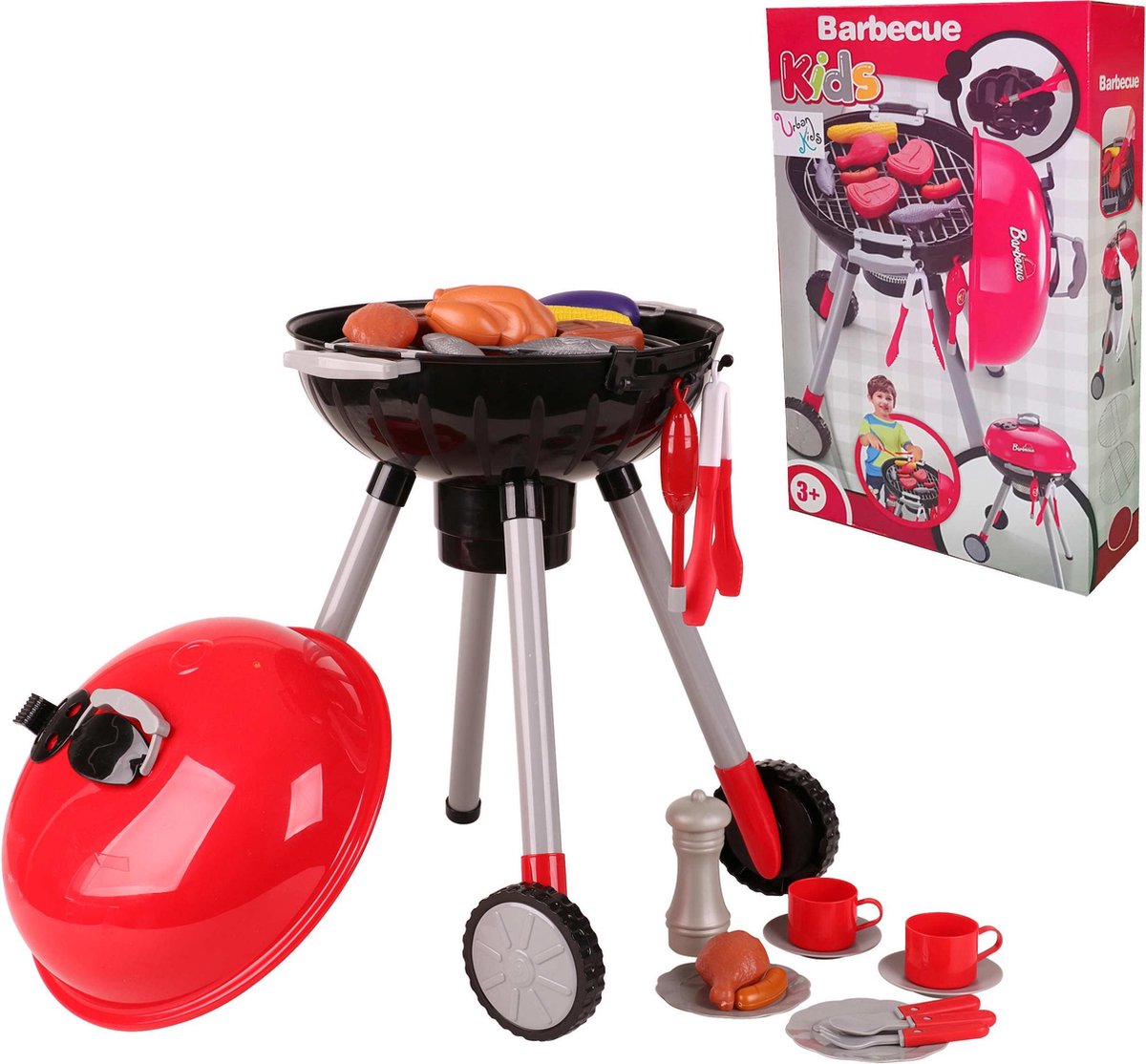 Speelbarbecue inclusief diverse accessoires.