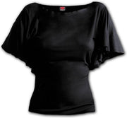 Spiral Top -XXL- GOTHIC ELEGANCE Zwart