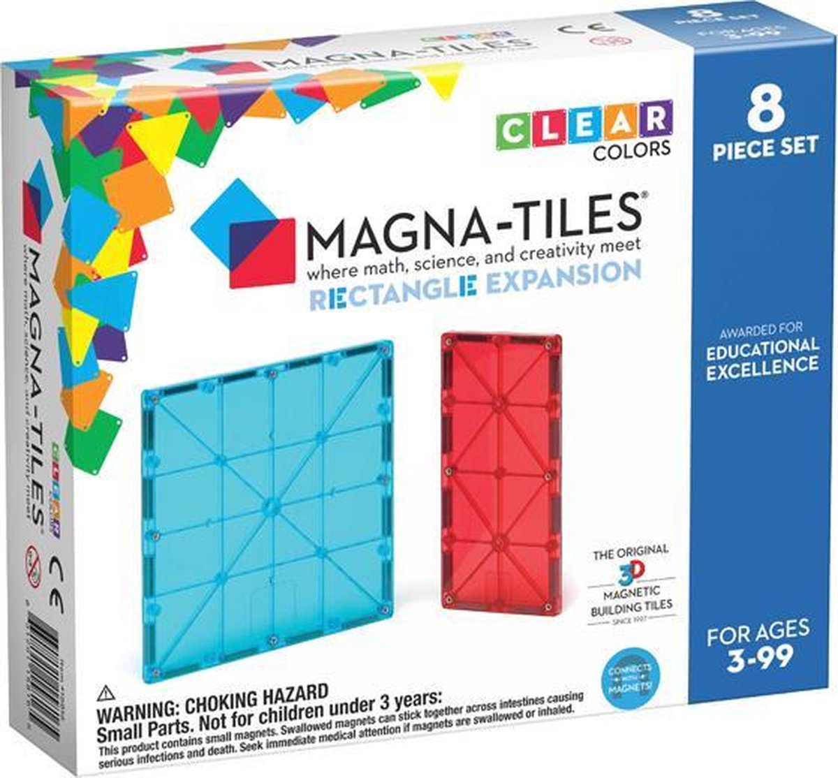 Magna-Tiles® Clear Colors Rectangles Expansion Set