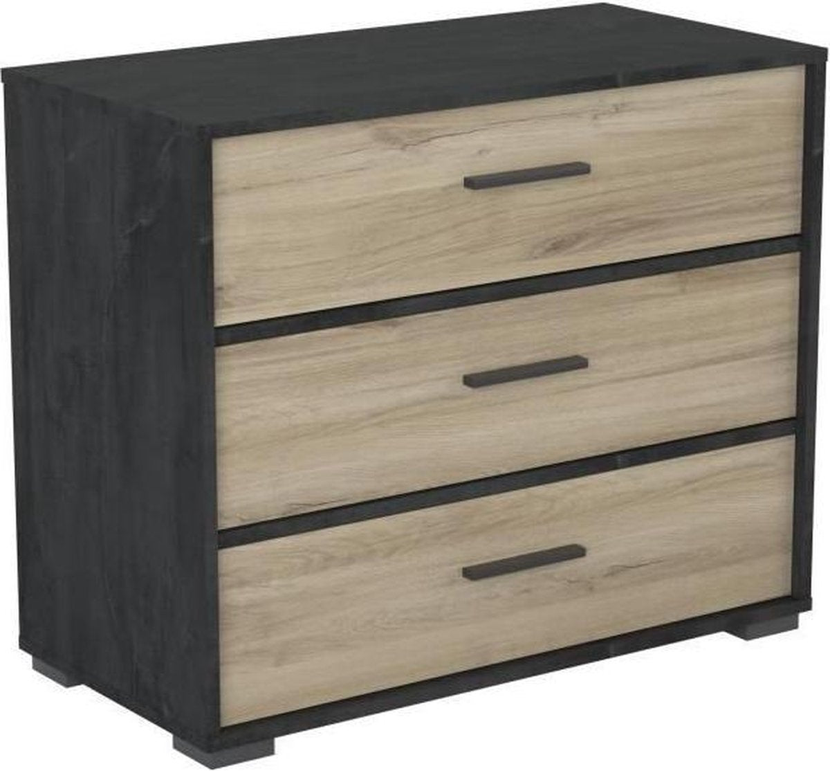 DIANA Ladekast 3 lades - Kronberg eiken decor - L 79